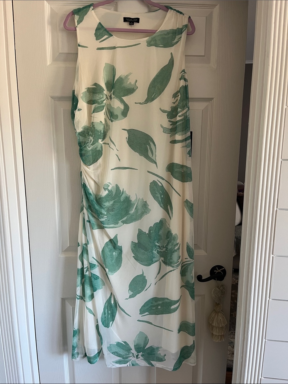 Rachel Zoe Mint Green Brushstroke Print Dress NWT Size 2X